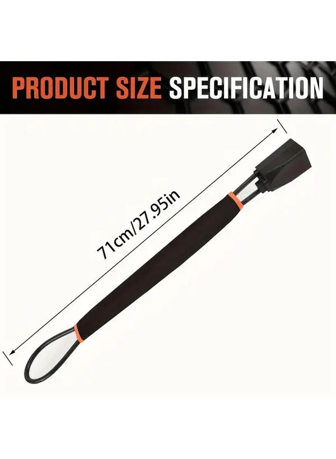 Heavy Duty Car Steering Wheel Lock Black Anti Theft Buckle with Steel Cable for Trucks SUVs RVs - Image 2